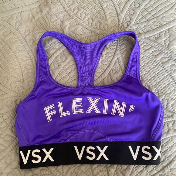 Victoria Secret VSX Flexin' The Player Racerback Sports Bra Size Small - Picture 1 of 3